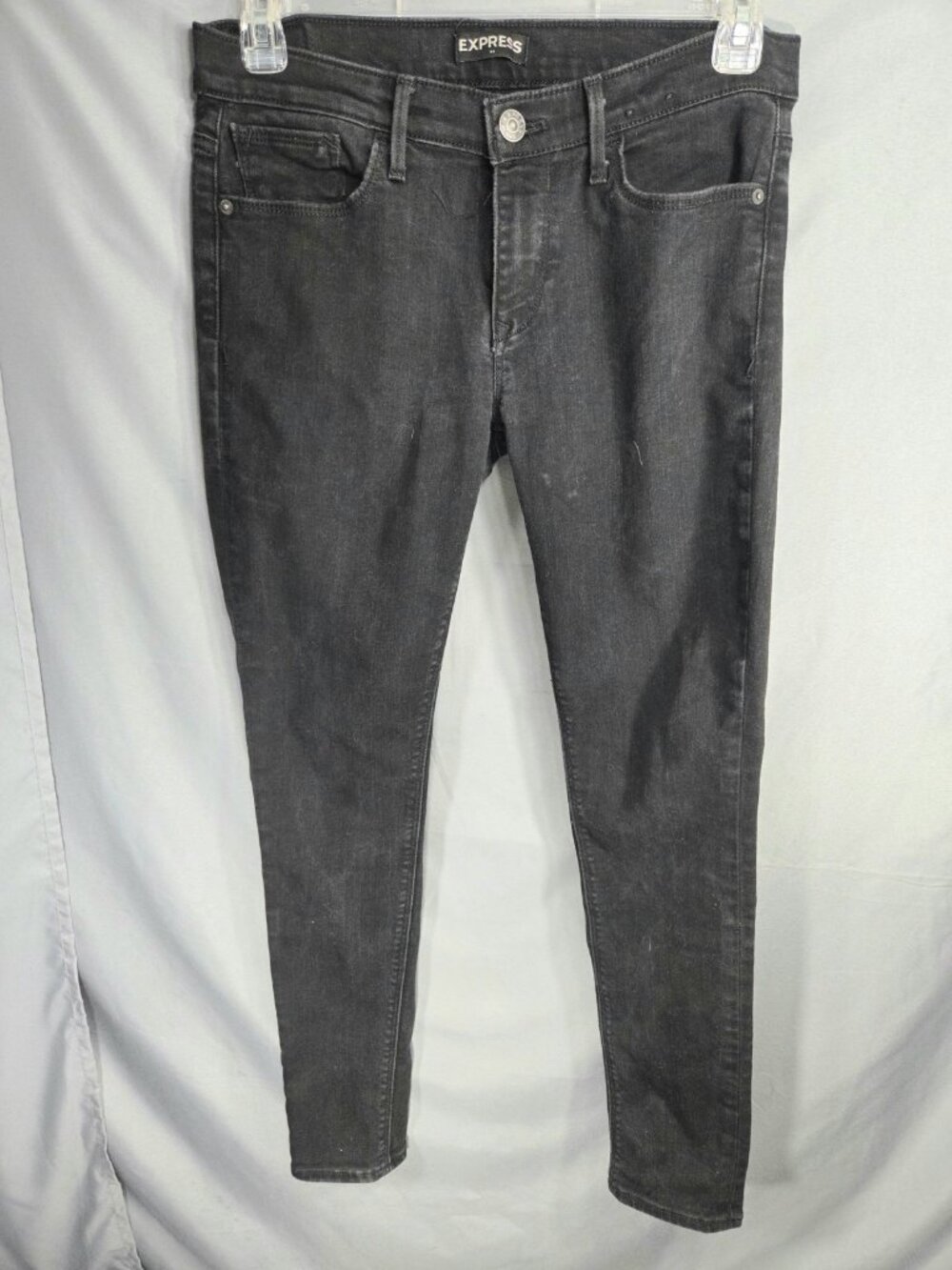 Express Mid Rise Legging Black Cotton Blend 5 Pocket Skinny Jeans Size 10R